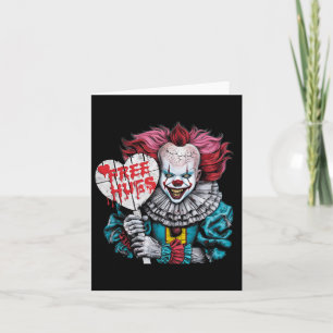 Carte Free A Hugs Scary Clown Character Valentine Hallow