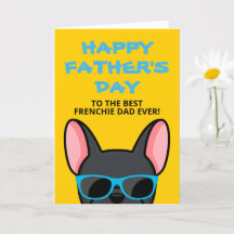 Carte French Buldog Française Fête des pères
