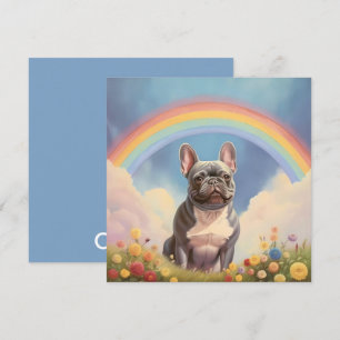 Carte French Buldog Frenchie Rainbow Bridge Nom personna