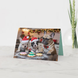 Carte French Bulldog Christmas Cookie Card