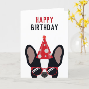 Carte French Bulldog Happy Birthday