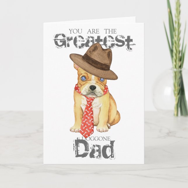 Carte French Bulldog Papa (Devant)