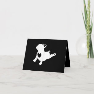 Carte French Bulldog Yoga Pose Amour Coeur Cadeau