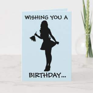 CARTE FRENCH MAID HAPPY BANTHDAY GREETING CARD