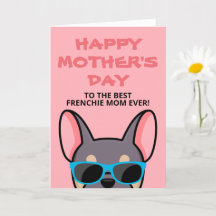 Frenchie Fête des Mères Lilas Tan Bouledogue Franç