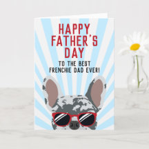 Frenchie Fête des Pères Bouledogue Français Bleu M