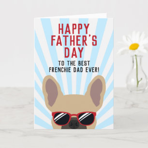 Carte Frenchie Fête des Pères Light Fawn Bouledogue Fran