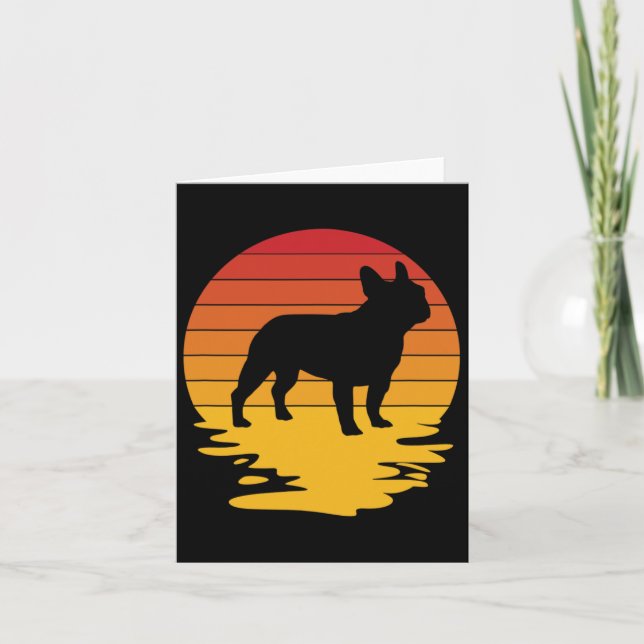 Carte Frenshie Frensh Bulldog Frenchie Chien de Puppy  (Devant)