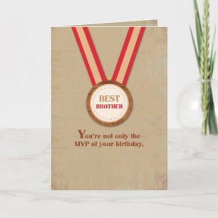 Carte Frère Anniversaire MVP, Sports