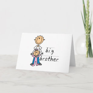 Carte Frère avec des T-shirts et des cadeaux de soeur de