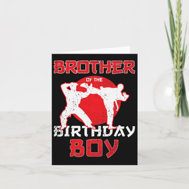 Carte Frère De Karate Anniversaire Taekwondo Boy Marti (Devant)