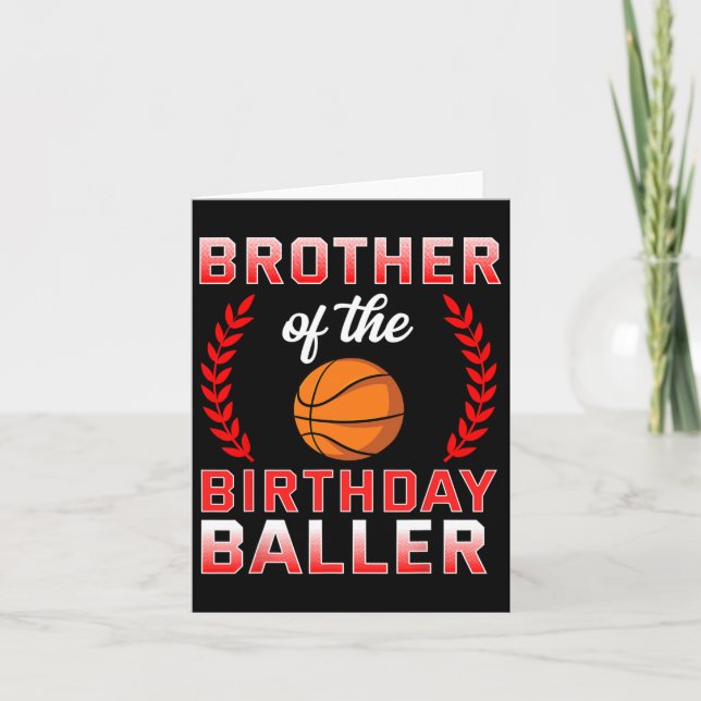 Carte Frère De L'Anniversaire Garçon Bysketbyll Annivers (Devant)