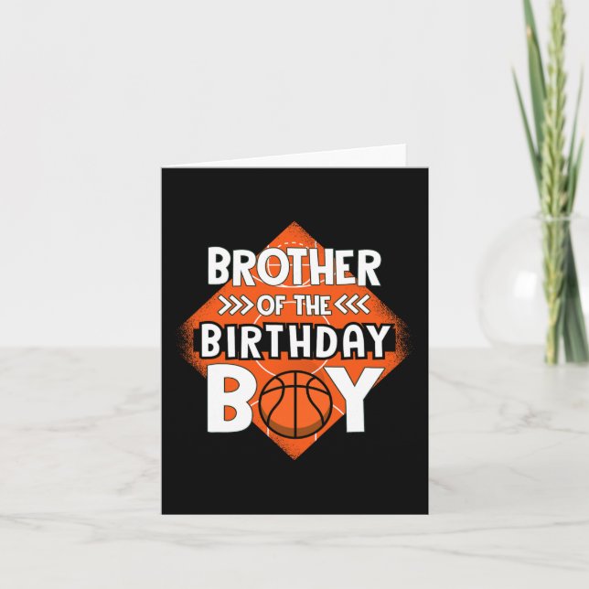 Carte Frère De L'Anniversaire Garçon Frère Bysketbyll Bi (Devant)