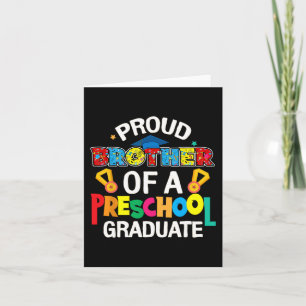 Carte Frère diplômé de la maternelle dernier jour d'écol