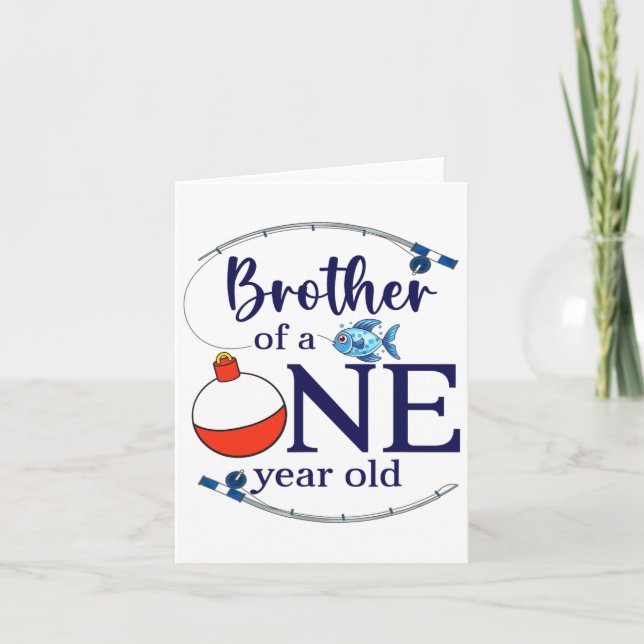 Carte Frère Du Big One Fishing Boy Premier Anniversaire (Devant)