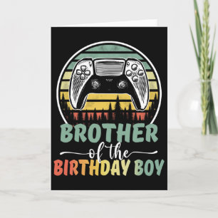 Carte Frère du garçon d'anniversaire vidéaste Matching F