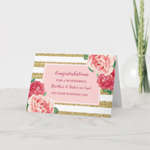 Carte Frère et soeur en droit Mariage Félicitations