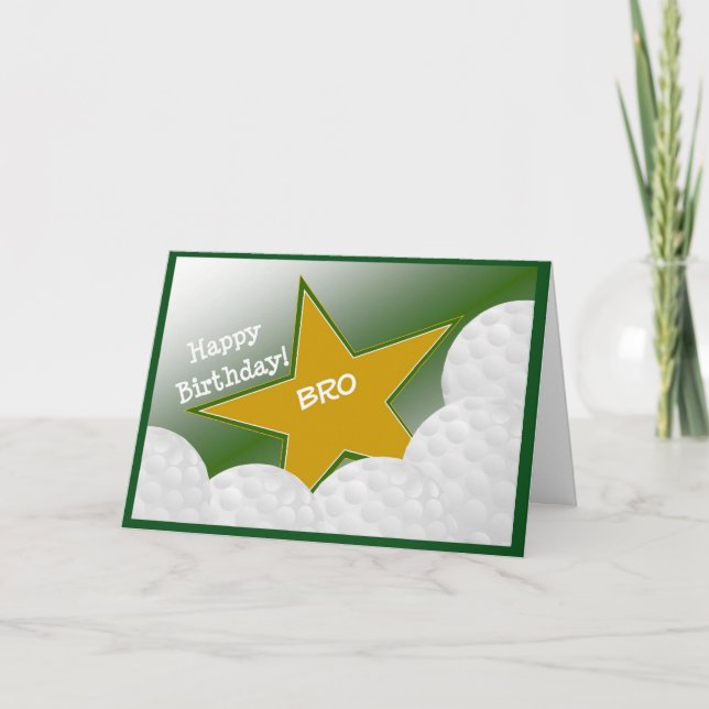 Carte Frère - Joyeux Anniversaire Golf Loving Bro! (Devant)