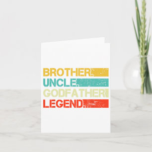 Carte Frère Oncle Parrain Légende Meilleur Amusant Oncle