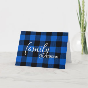 Carte Frère Plaid Noir et Bleu Anniversaire