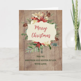 Carte Frère Rustique et Soeur en Droit Joyeux Noël