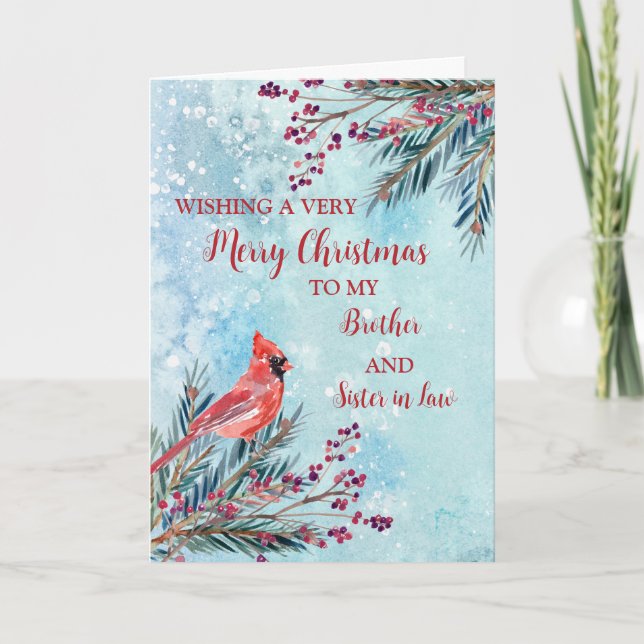 Carte Frère Rustique et Soeur en Droit Joyeux Noël (Devant)