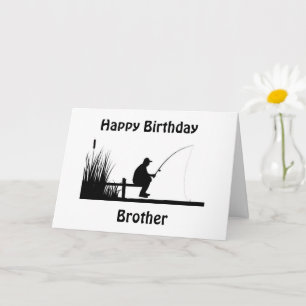 CARTE **FRÈRE** SEULEMENT LA MEILLEURE JOURNÉE DE PÊCHE 