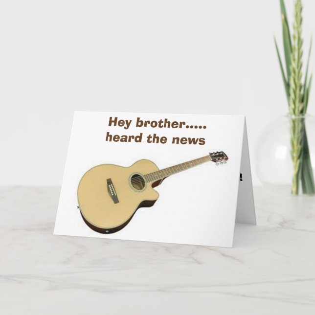 CARTE FRÈRE - TEMPS POUR UN JOLI ANNIVERSAIRE EN GUITARE (Devant)