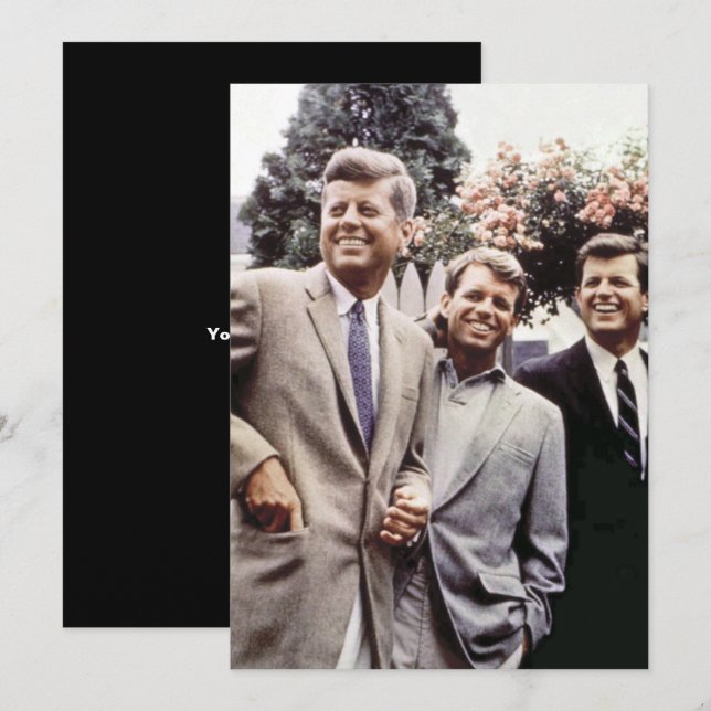 Carte Frères avec le président John Kennedy à la Maison  (Devant / Derrière)