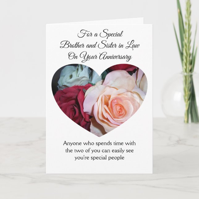 Carte Frères et belles-sœurs Anniversaire de mariage per (Devant)