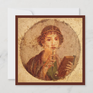 Carte Fresco of sappho in Pompeii