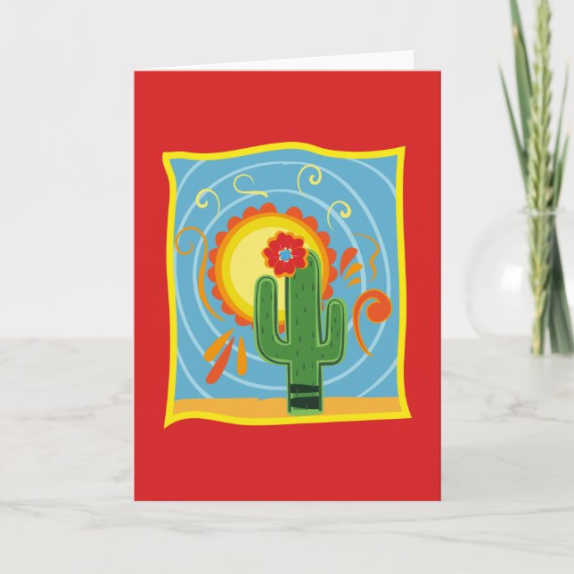 Carte Frida Kahlo Cactus Graphic (Devant)