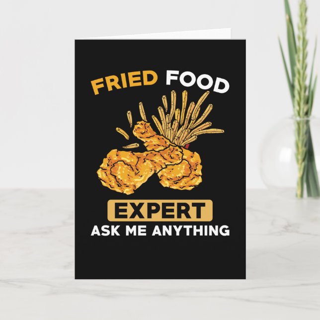 Carte Fried Food Saying Funny (Devant)