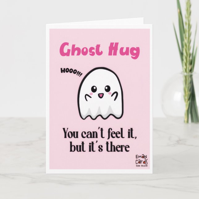 Carte Friendship - Cute Ghost Hug (Devant)
