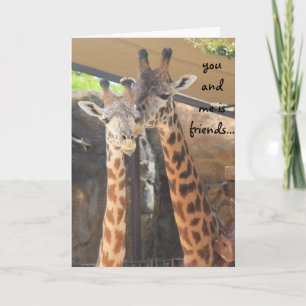 Carte friny birthday card, talking giraffes