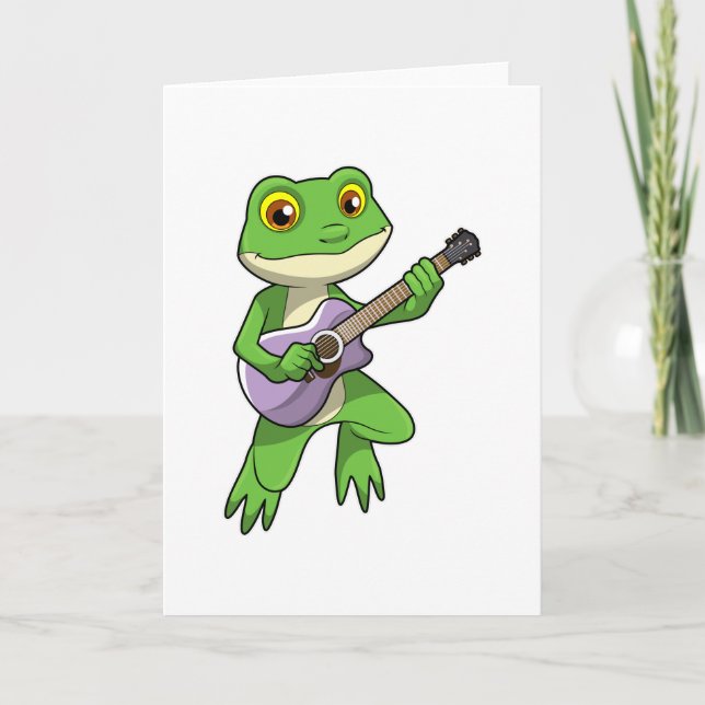 Carte Frog à Musique avec Guitare (Devant)