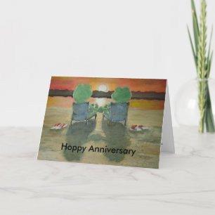 Carte Frog Anniversary Card Hoppy Happy Anniversary