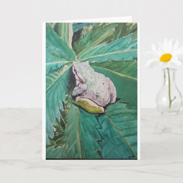 Carte "Frog on Green" par AlarsenArtist (Petite plante)