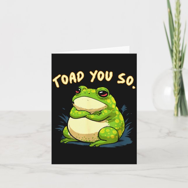 Carte Frog Shirt Toad You So Funny Toad Meme  (Devant)