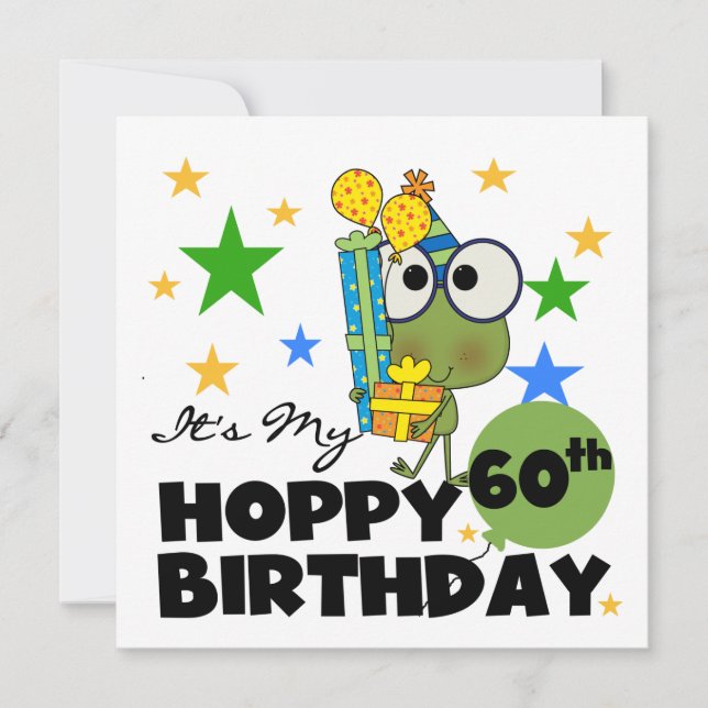 Carte Froggie Hoppy 60e anniversaire (Devant)