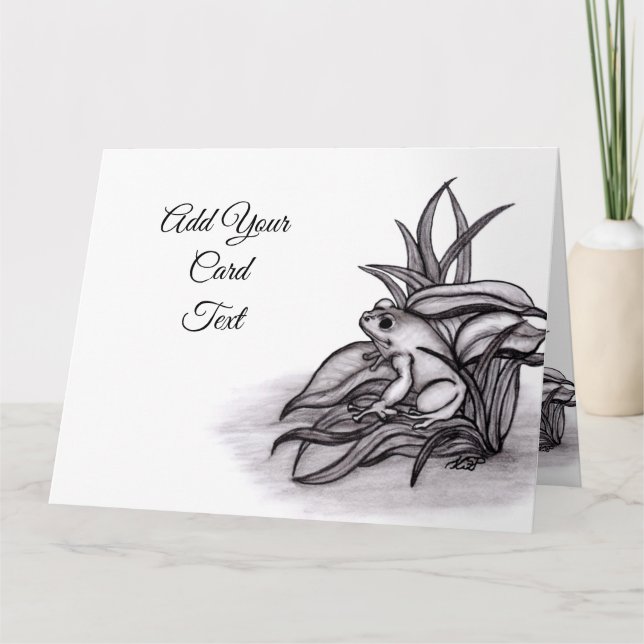 Carte Froggy, Ajouter Votre Texte (Devant)