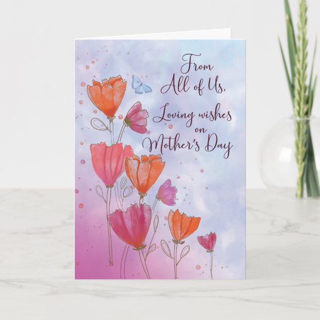 Carte From All Us Mothers Day Love with Orange Card (Devant)