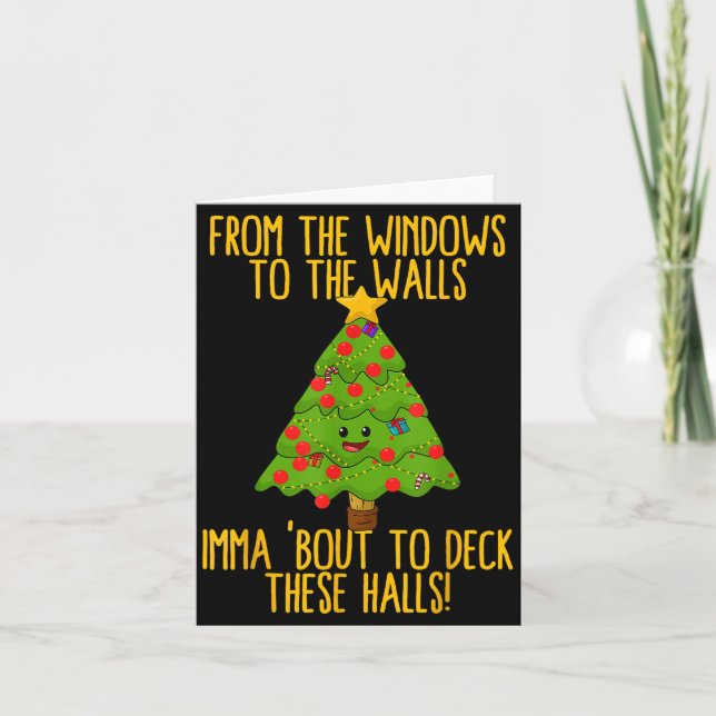 Carte From The Window To The Wall Christmas Tree Em Xmas (Devant)