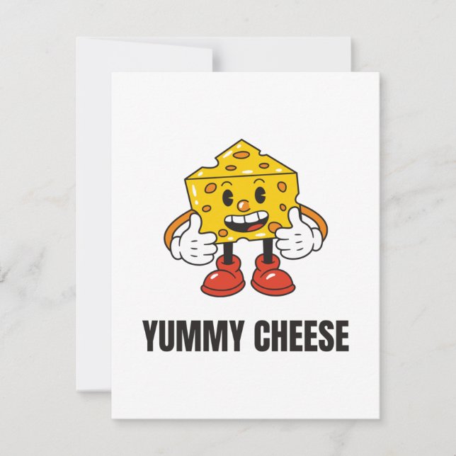 Carte Fromage Alimentation Kawaii Face (Devant)
