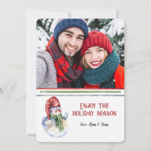 Carte Frosty Photo Holiday