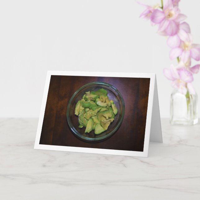 Carte Fruit Avocado tranché dans le bol (Orchidée)