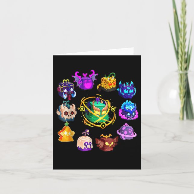 Carte Fruit Blox Tour De Mythiques Pour Anniversaire (Devant)