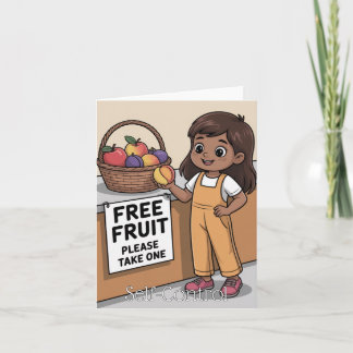 Carte Fruit de l'Esprit : L'Enfant auto-contrôle