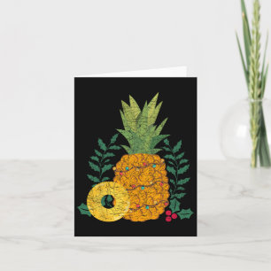 Carte Fruit d'été hawaïen ananas Noël tropical