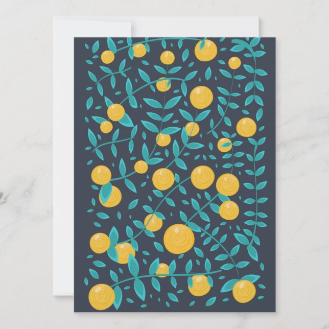 Carte Fruit vintage orange (Devant)